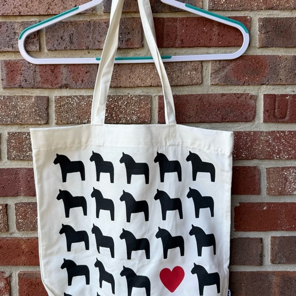 IKEA Handbags - IKEA Cream and Black CanvasTote Bag
